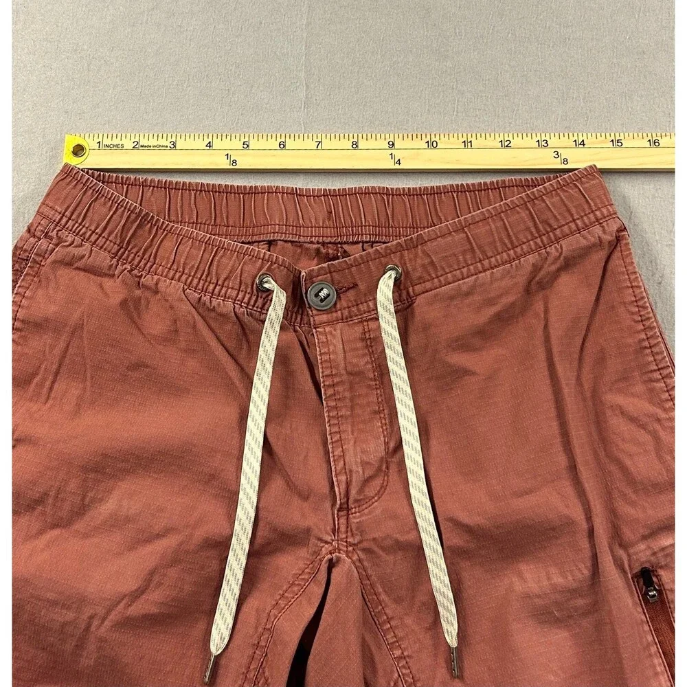 Vuori Men’s Ripstop Pants Brick Red Organic Cotton Climber